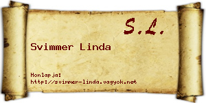 Svimmer Linda névjegykártya